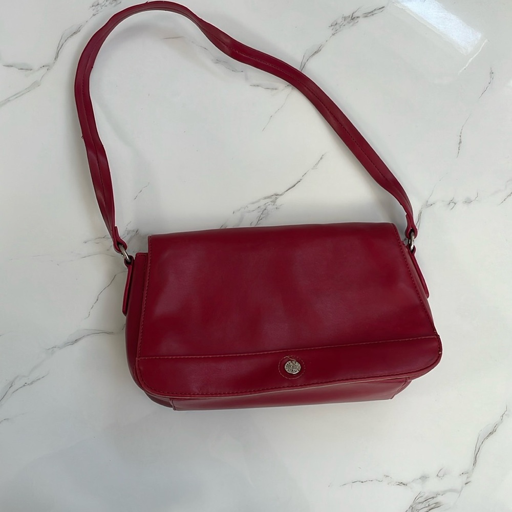 Liz Claiborne Vintage Y2K  Faux Leather Red Purse